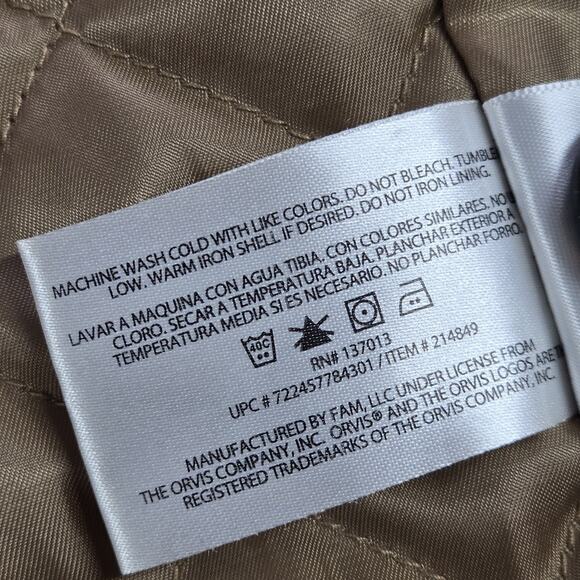 Vintage Orvis Jacket Canvas Lined Khaki Tan Barn Work Chore Coat Size XXL - Picture 8 of 13